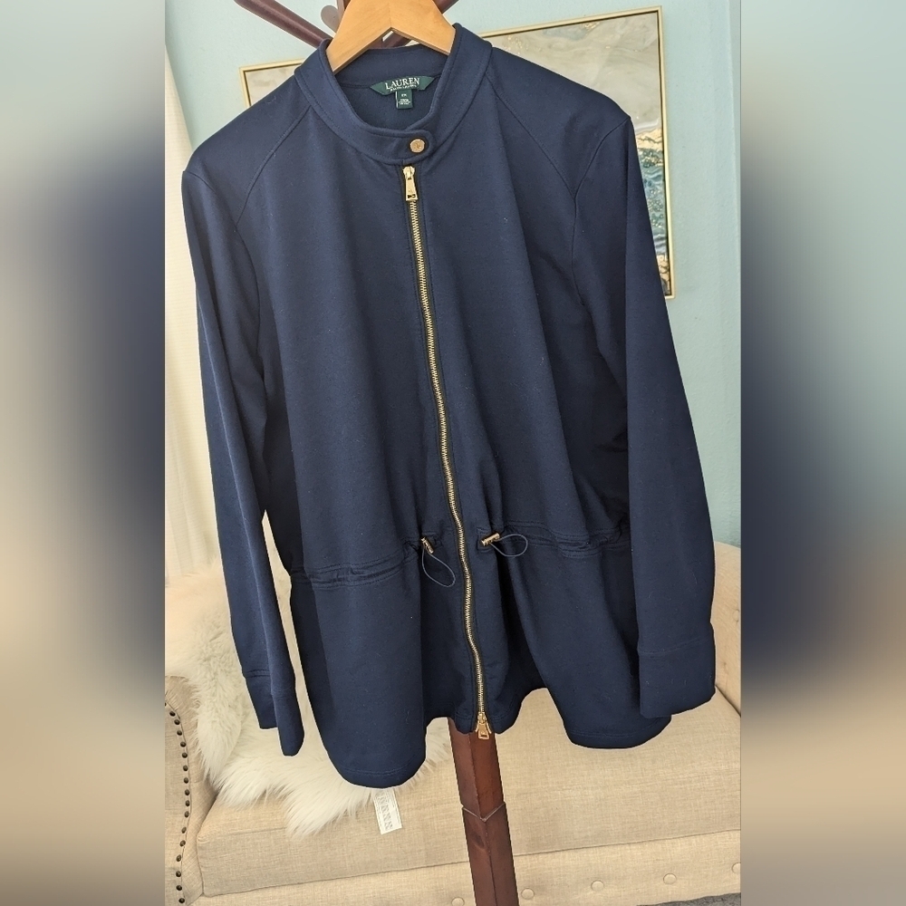Ralph Lauren Navy Blue Long Sleeve Jacket Size2X